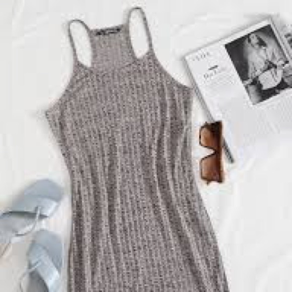SHEIN Rib-Knit Marled Racerback Dress - Picture 3 of 8